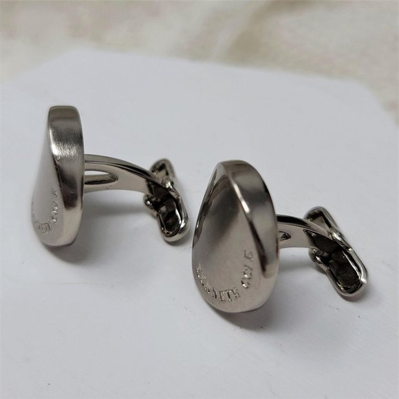 Kenneth Cole Cufflinks Satin Silver Finish - Picture 4 of 6